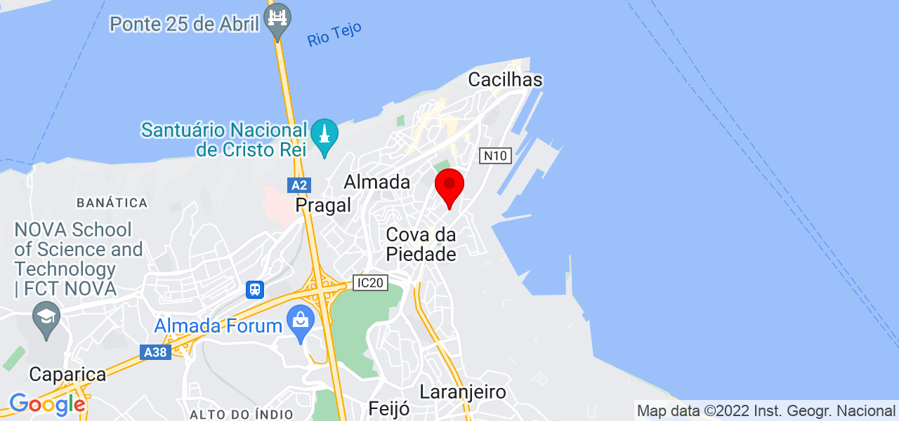 Ana Catarina Teixeira Raposo - Setúbal - Almada - Mapa