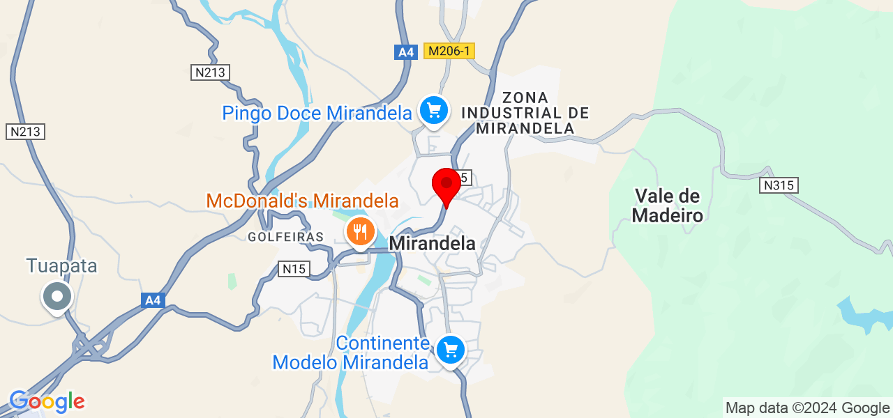 Angelina Carvalho Fernandes - Bragança - Mirandela - Mapa