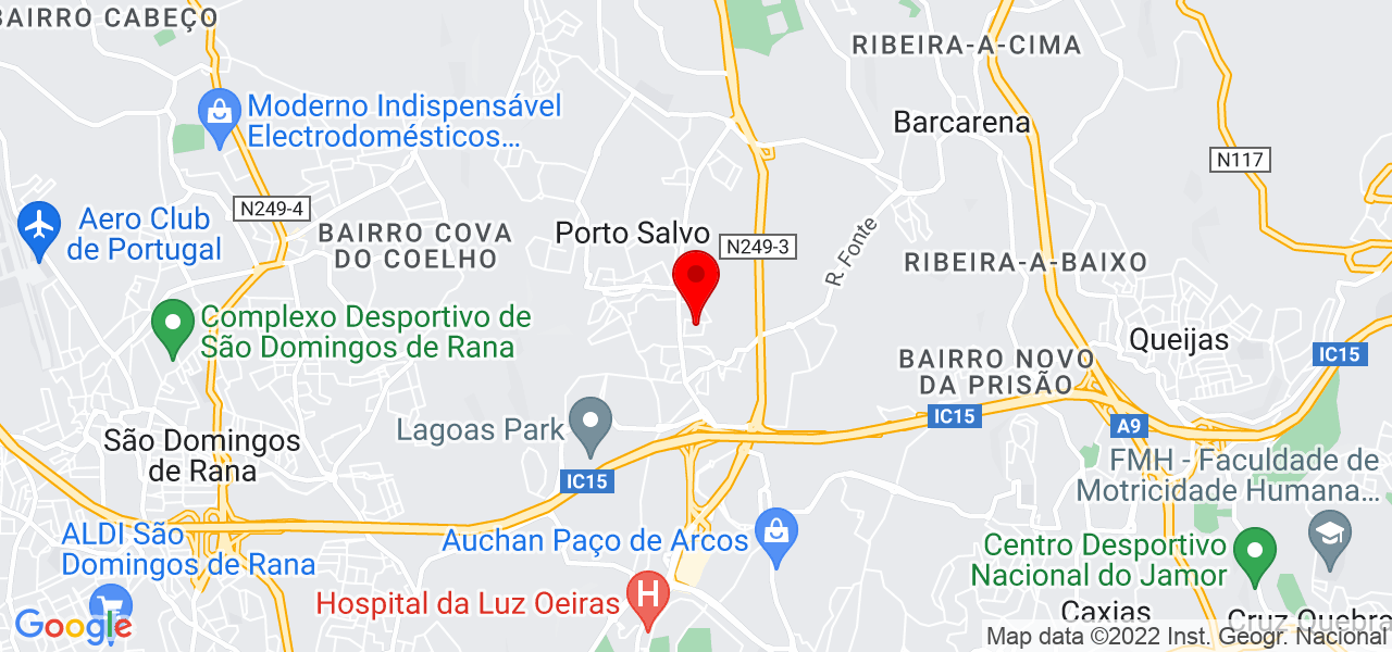 Gest&atilde;o de Redes Sociais e Tr&aacute;fego Pago - Lisboa - Oeiras - Mapa