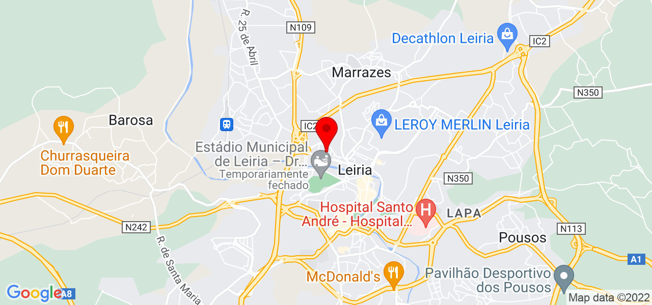 B&aacute;rbara Lopes - Leiria - Leiria - Mapa