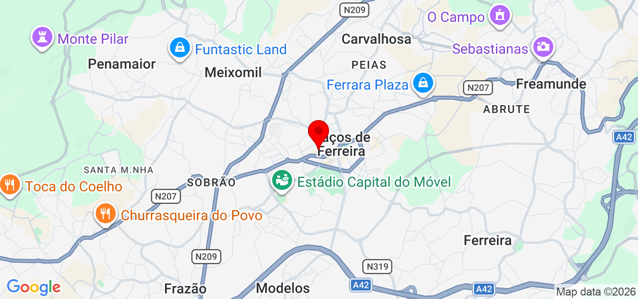 Ribeiro - Porto - Paços de Ferreira - Mapa