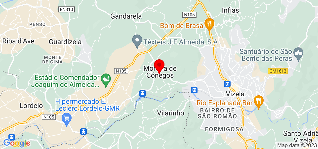 C&amp;C eventos - Braga - Guimarães - Mapa