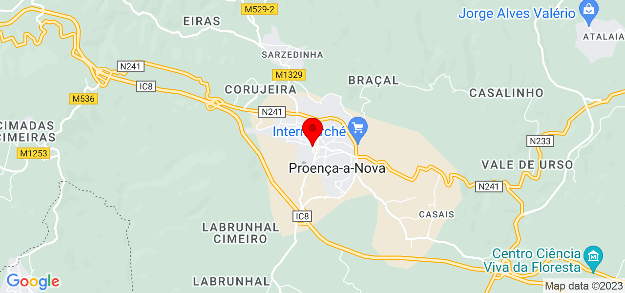 Hamilton Henrique Silva - Castelo Branco - Proença-a-Nova - Map