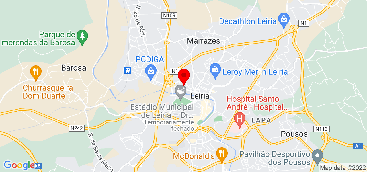Andreza Cristina - Leiria - Leiria - Mapa