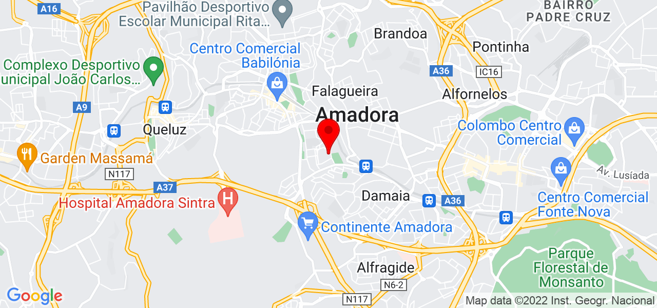 Imagine Estofador Auto - Lisboa - Amadora - Mapa