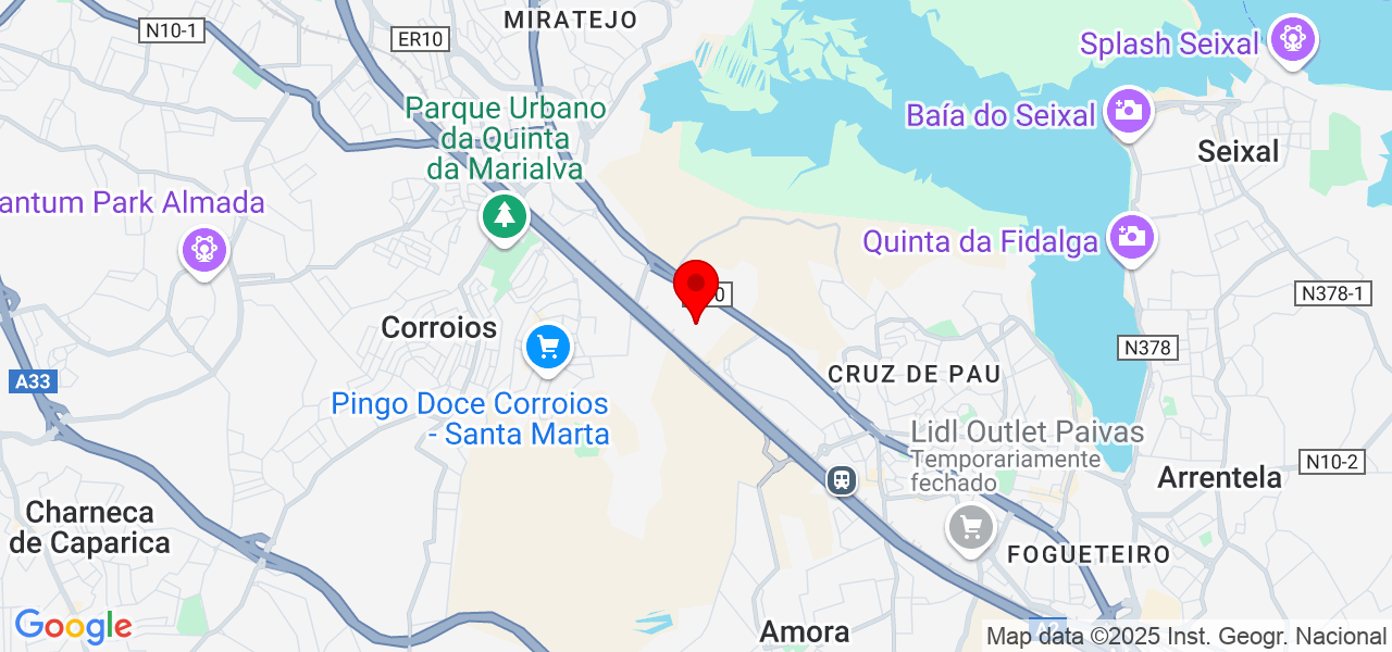 Texas Espaço - Setúbal - Seixal - Mapa