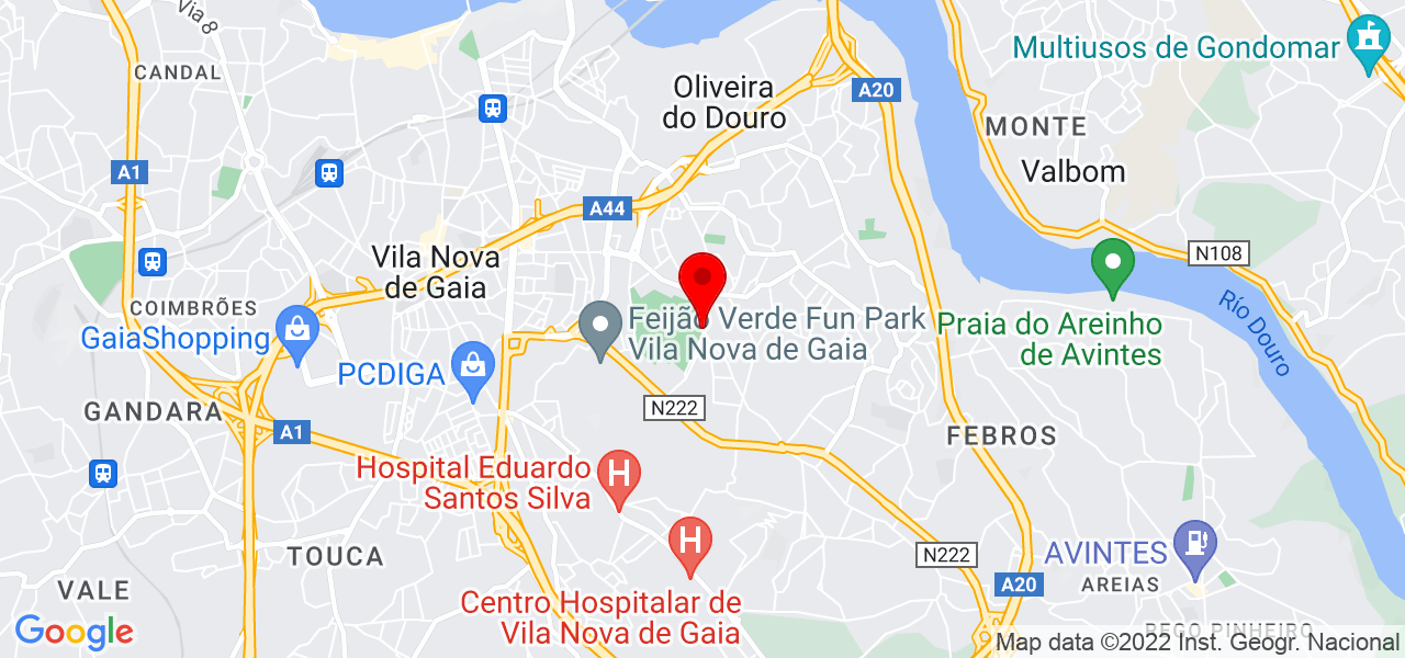 Tiago - Porto - Vila Nova de Gaia - Mapa
