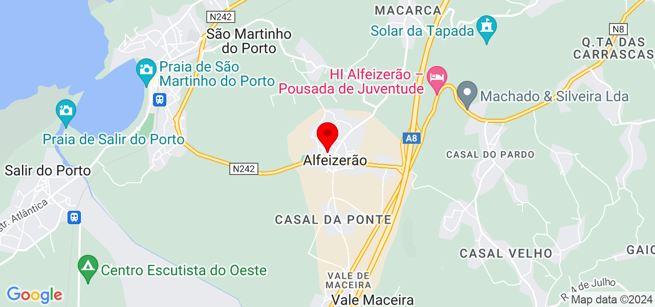 Bata Cleanning - Leiria - Alcobaça - Mapa