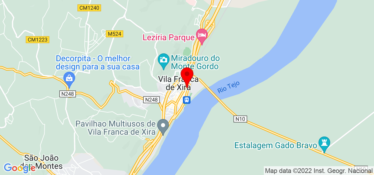 M&aacute;rcia - Lisboa - Vila Franca de Xira - Mapa