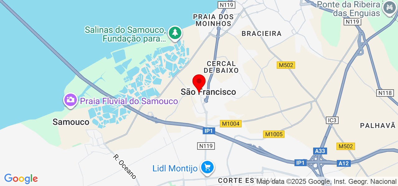 Thays - Setúbal - Alcochete - Map