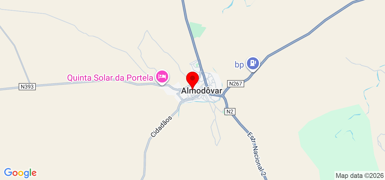 Andr&eacute; - Beja - Almodôvar - Mapa