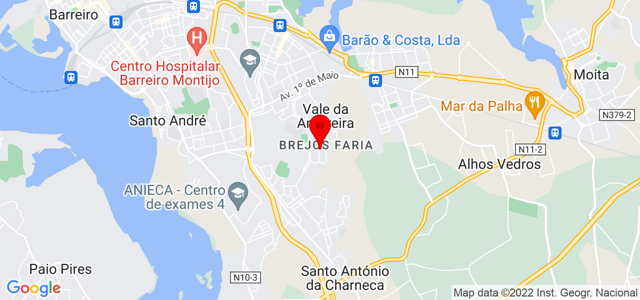 Sofia Ros&aacute;rio - Setúbal - Moita - Mapa