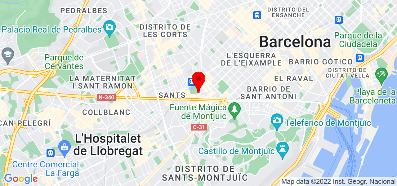 Erik O&ntilde;ate - Cataluña - Barcelona - Mapa