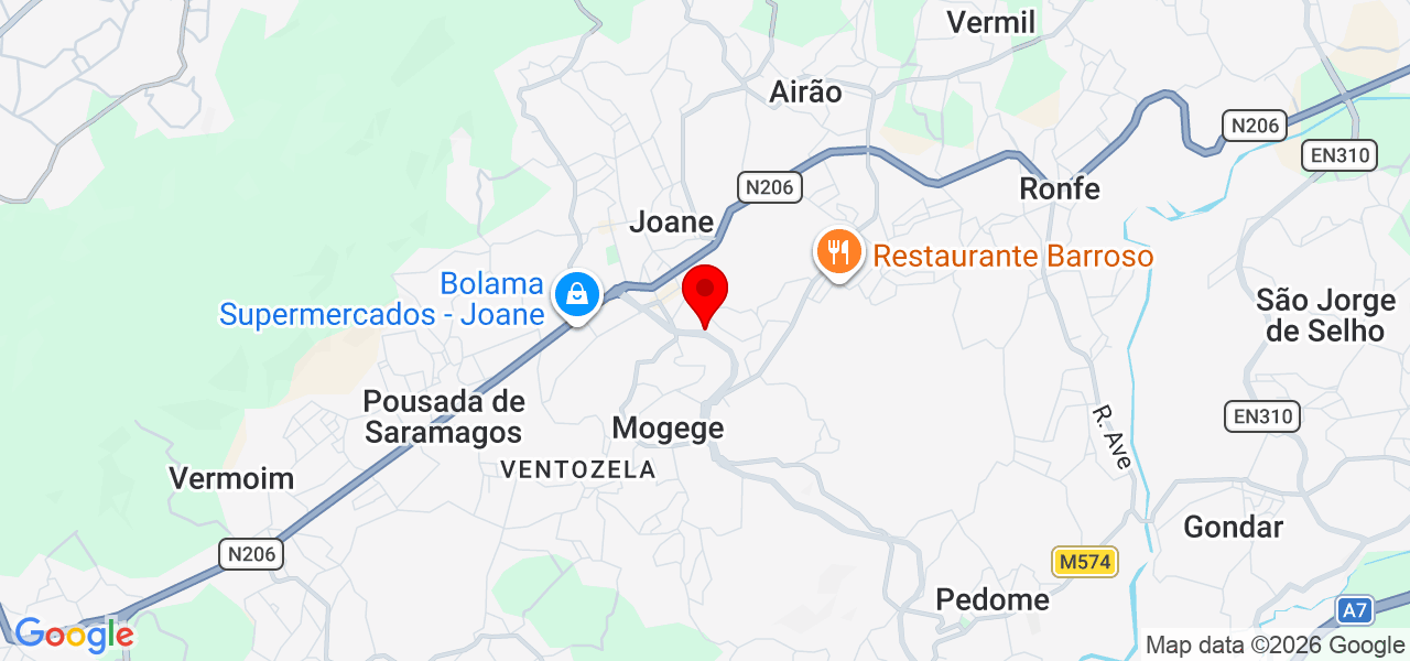 Joao Veloso - Braga - Vila Nova de Famalicão - Map