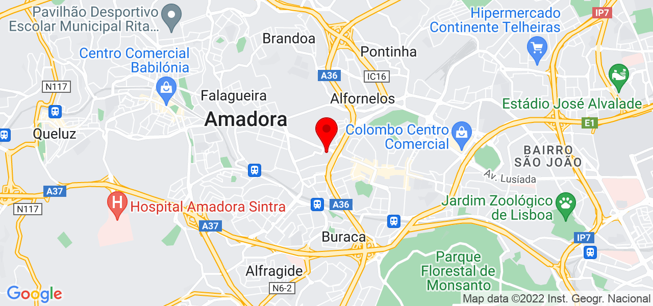 Ana Maria Prado - Lisboa - Amadora - Mapa