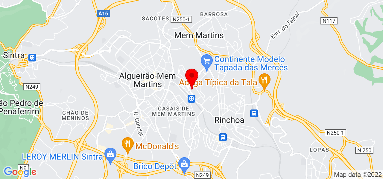 Bodhi &amp; Dharma Terapias Manuais - Lisboa - Sintra - Mapa
