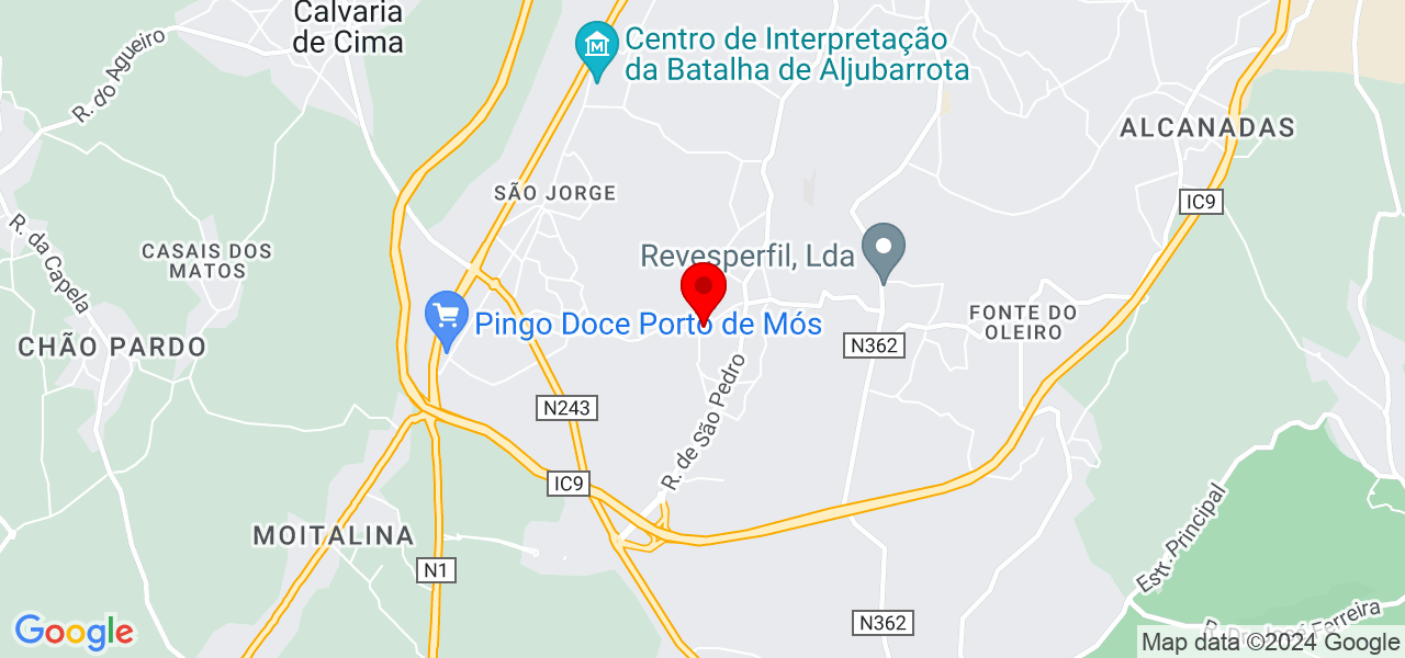 Felícia David - Leiria - Porto de Mós - Map