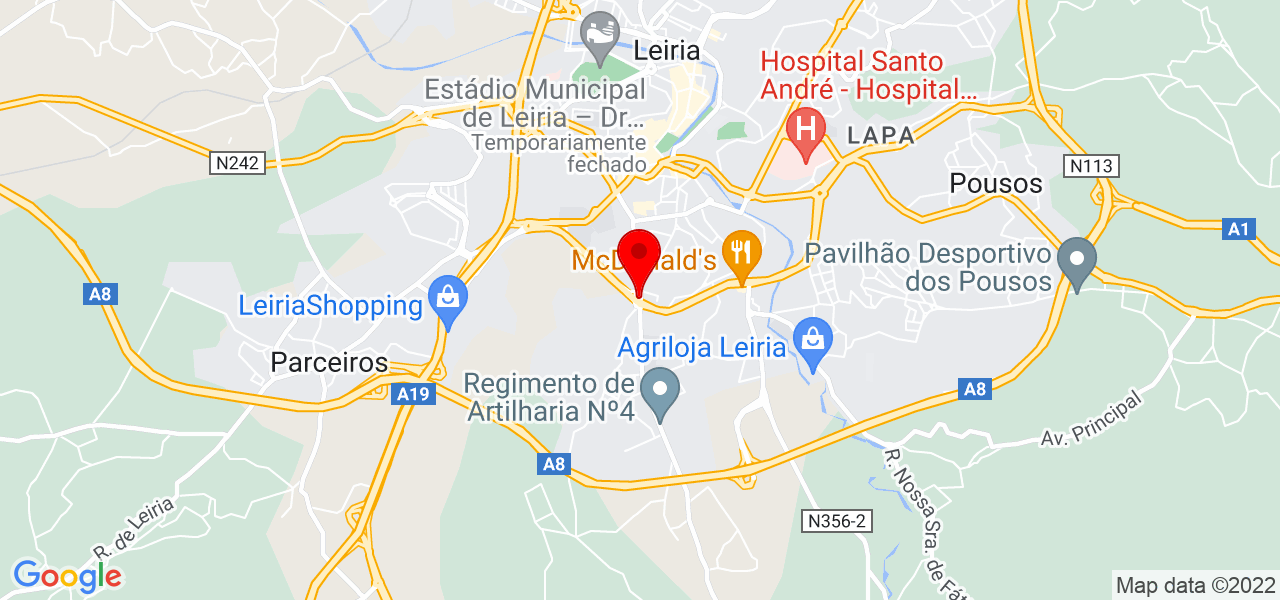 M.E.Rodrigues Buffet - Leiria - Leiria - Mapa
