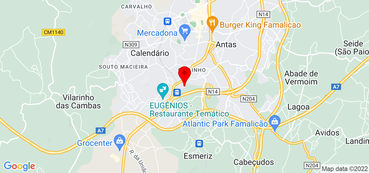 Jornada ass&iacute;dua lda - Braga - Vila Nova de Famalicão - Mapa