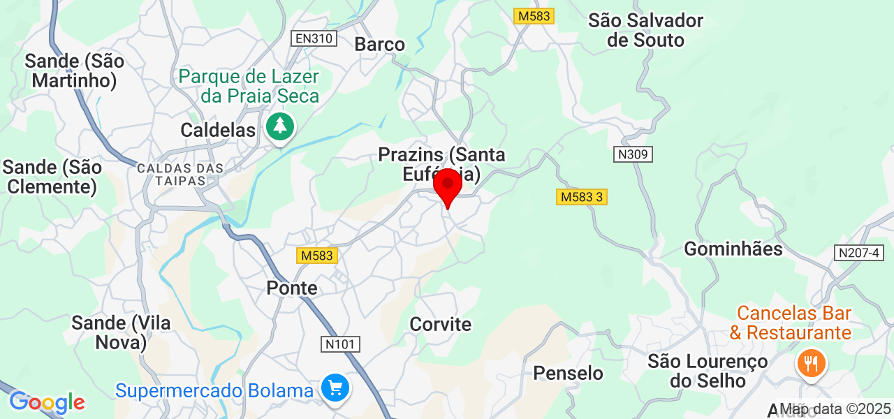 Beatriz - Braga - Guimarães - Mapa