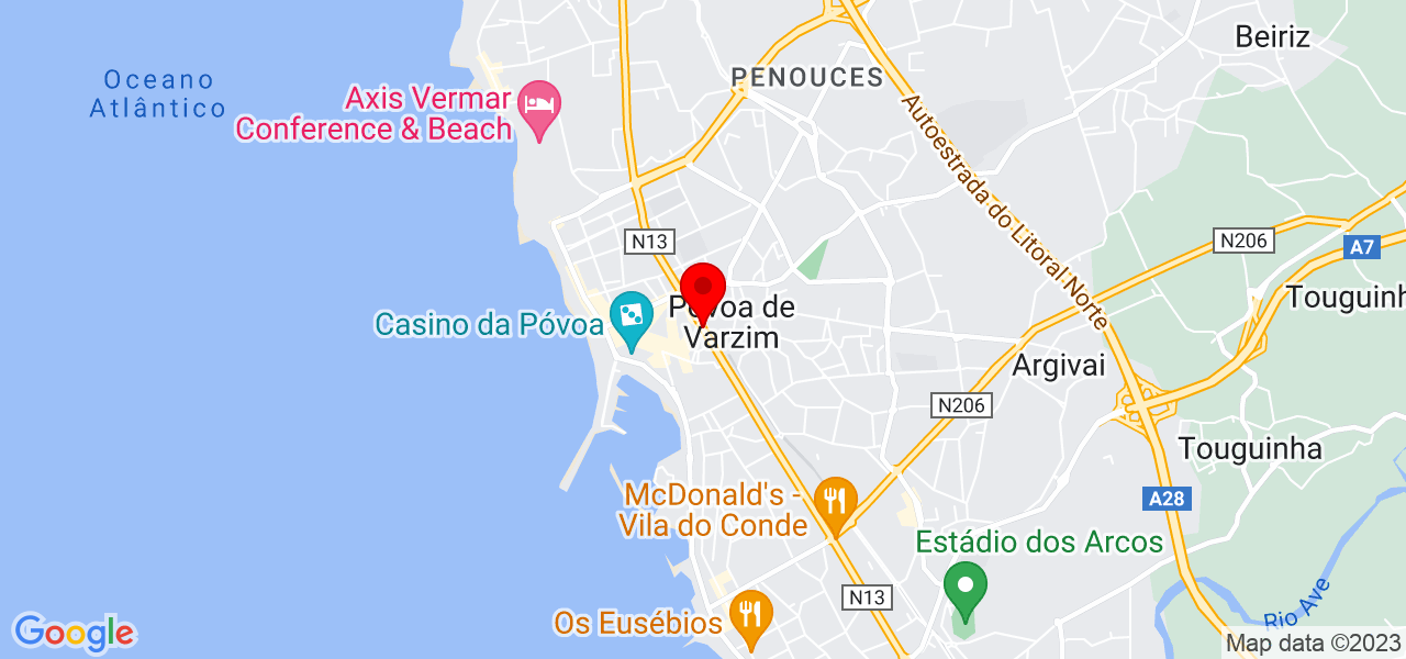 Noelma Fidelquino - Porto - Póvoa de Varzim - Mapa