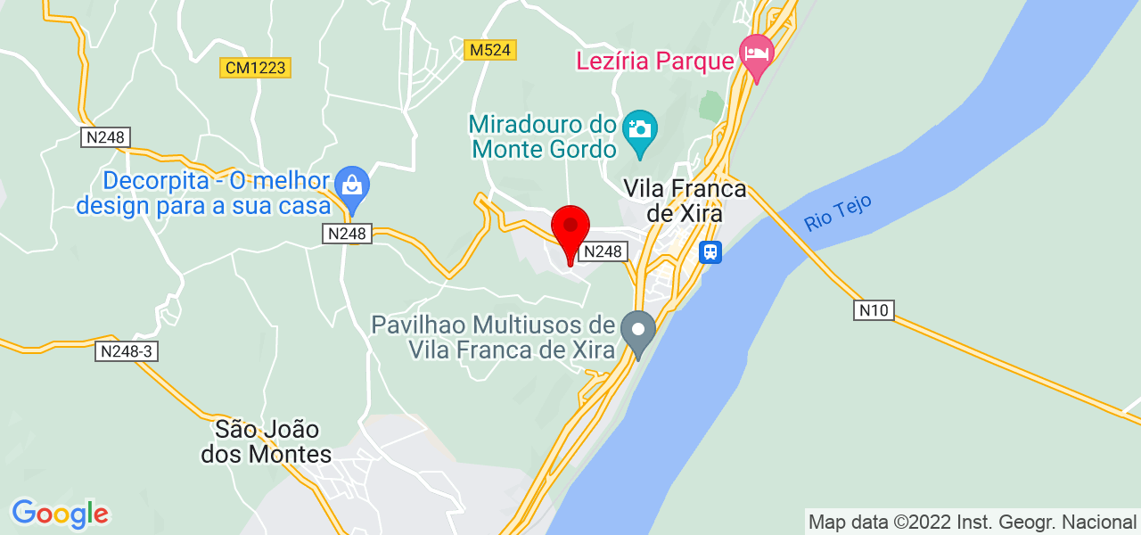 Raquel Silva - Lisboa - Vila Franca de Xira - Mapa