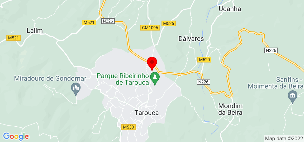 Tiago - Viseu - Tarouca - Mapa