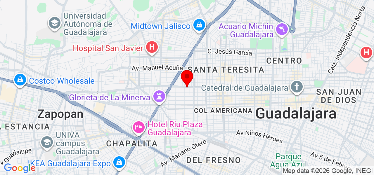 Roxana Torres - Jalisco - Guadalajara - Mapa