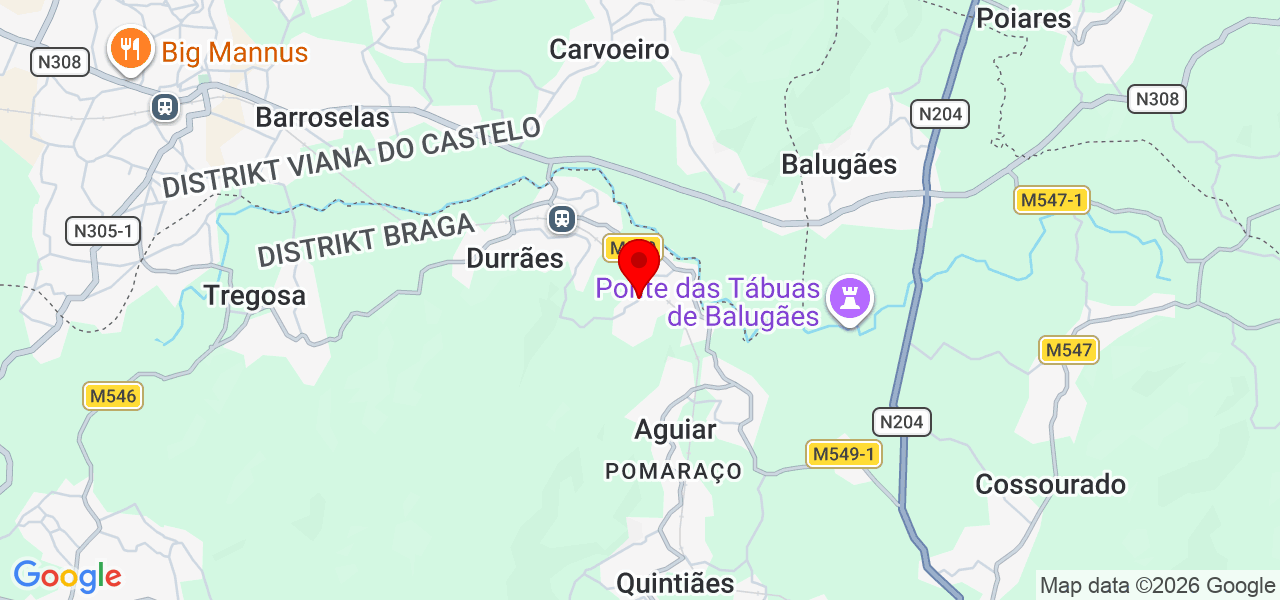 Tamanho absoluto - Braga - Barcelos - Karte