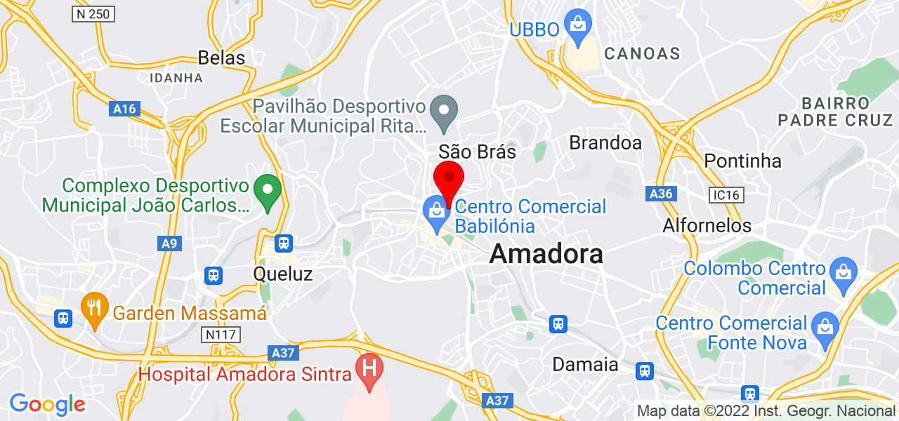 Umaro Djamanca - Lisboa - Amadora - Mapa