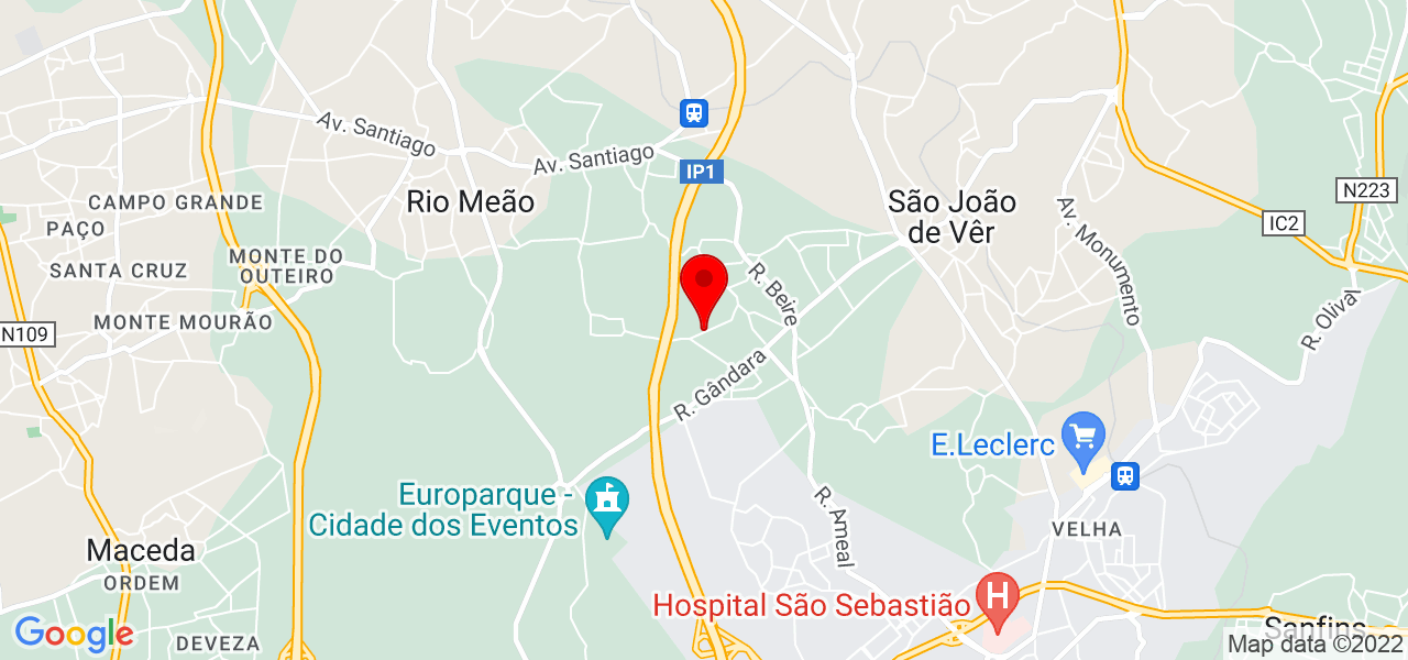 Iris Ribeiro - Aveiro - Santa Maria da Feira - Mapa