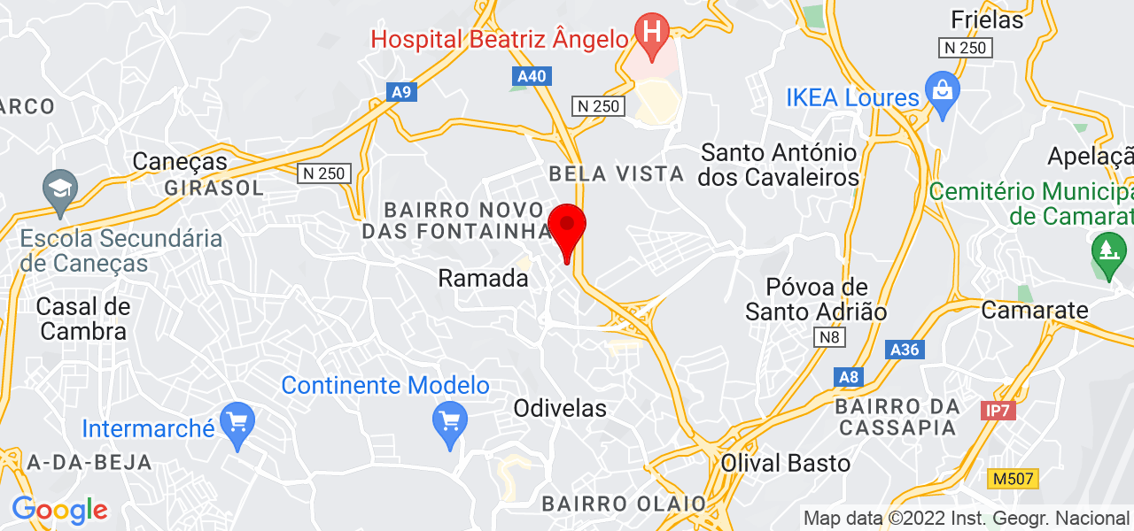 Rita Greg&oacute;rio - Lisboa - Odivelas - Mapa