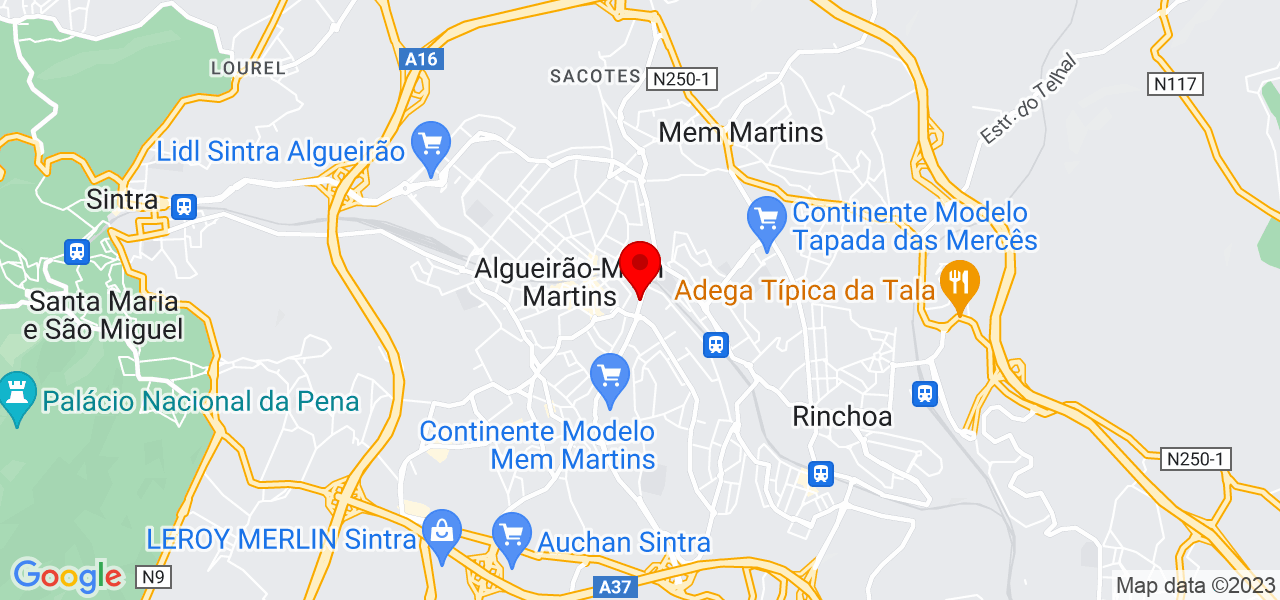 Auxiliar de a&ccedil;&atilde;o m&eacute;dica - Lisboa - Sintra - Mapa