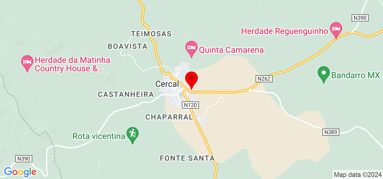 Ana Sobral - Setúbal - Santiago do Cacém - Map