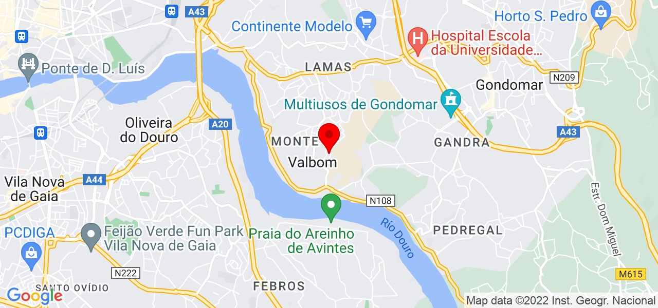 Andr&eacute; Moura - Porto - Gondomar - Mapa