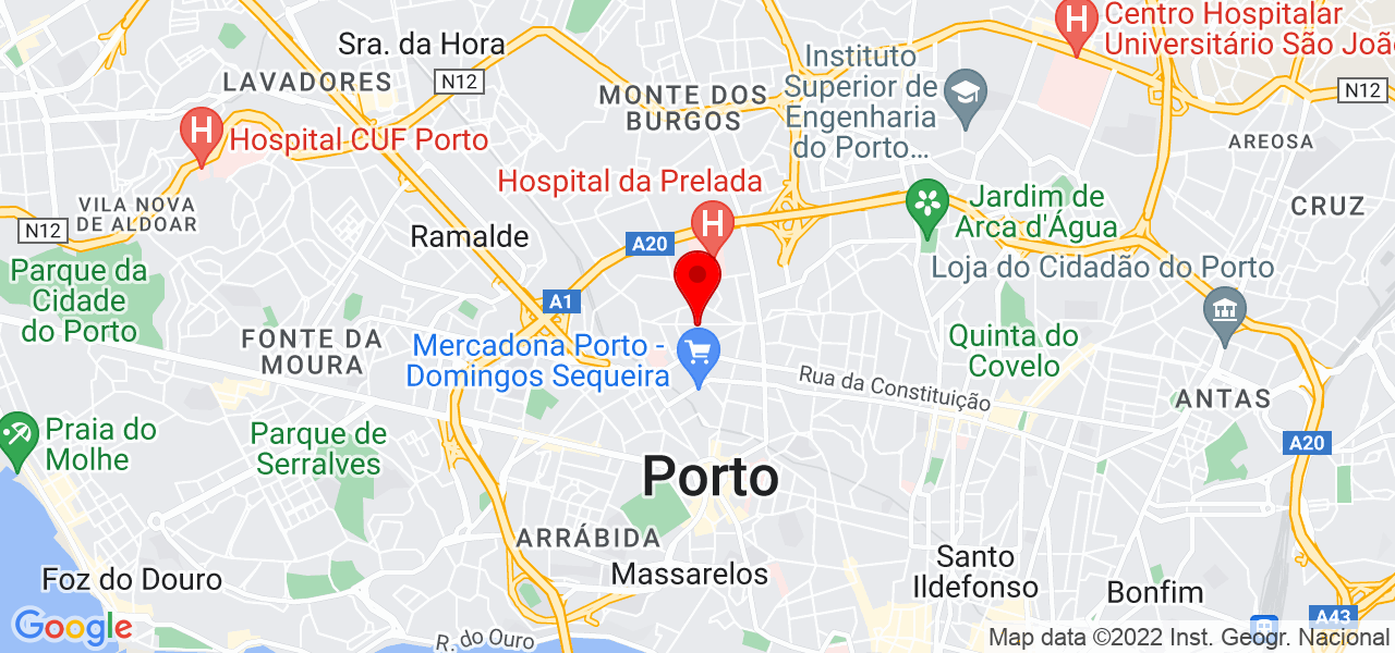 Ana Claudia Ribeiro - Porto - Porto - Mapa