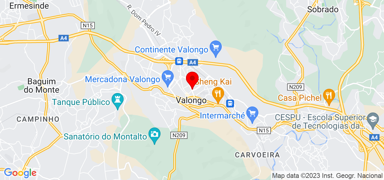O M&aacute;rio Repara - Porto - Valongo - Mapa
