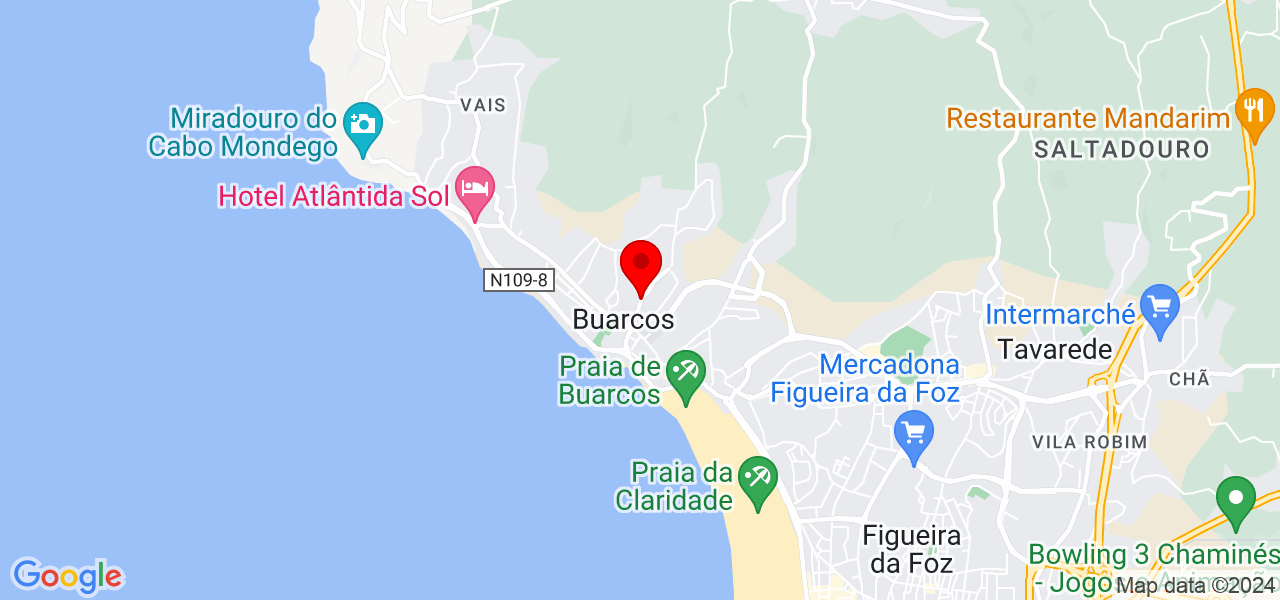 Valdecy Silva - Coimbra - Figueira da Foz - Mapa