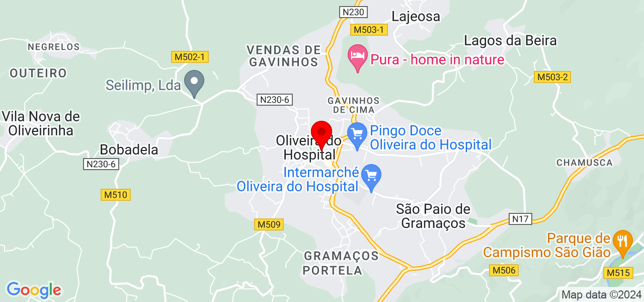 Filipa Godinho - Coimbra - Oliveira do Hospital - Mapa