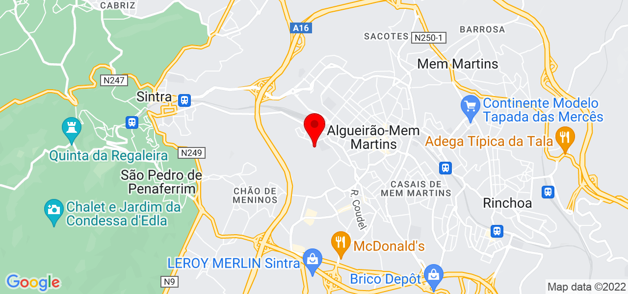 Patr&iacute;cia - Lisboa - Sintra - Mapa