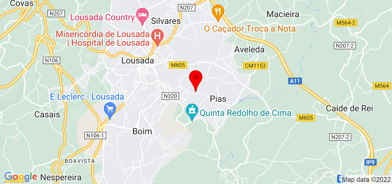 Casa de Acolhimento Liliana Ferreira - Porto - Lousada - Mapa
