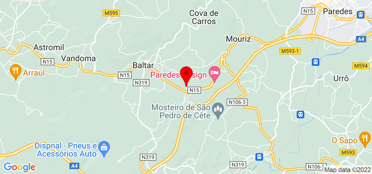 Paula - Porto - Paredes - Mapa