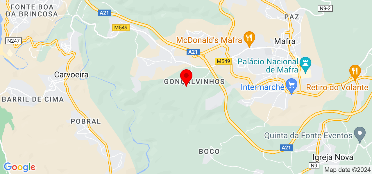 Imoger - Lisboa - Mafra - Mapa