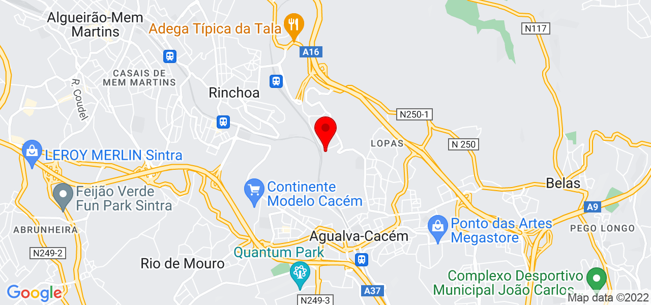 Jo&atilde;o Francisco Viana Lima - Lisboa - Sintra - Mapa