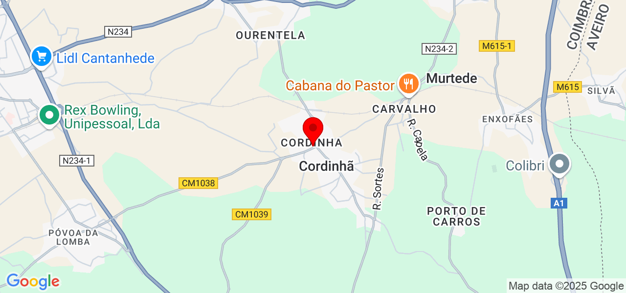 Juvan - Coimbra - Cantanhede - Karte