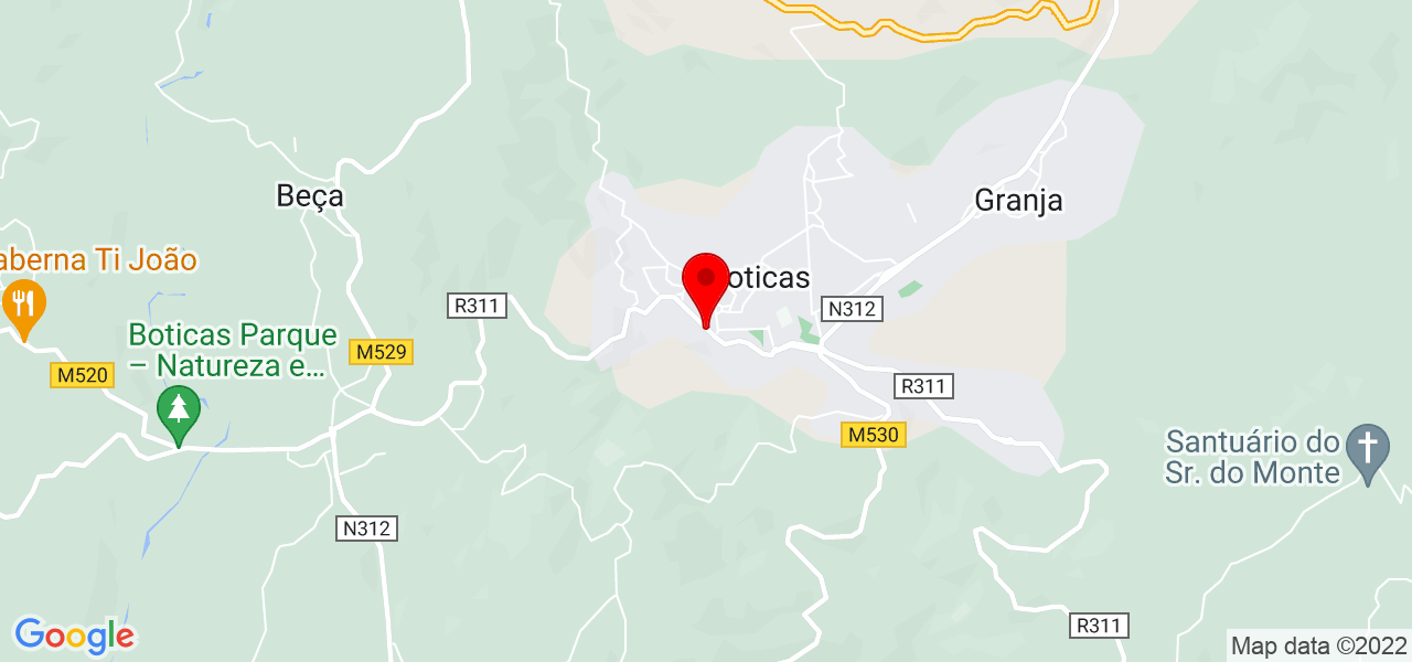 Dion&iacute;sio - Vila Real - Boticas - Mapa