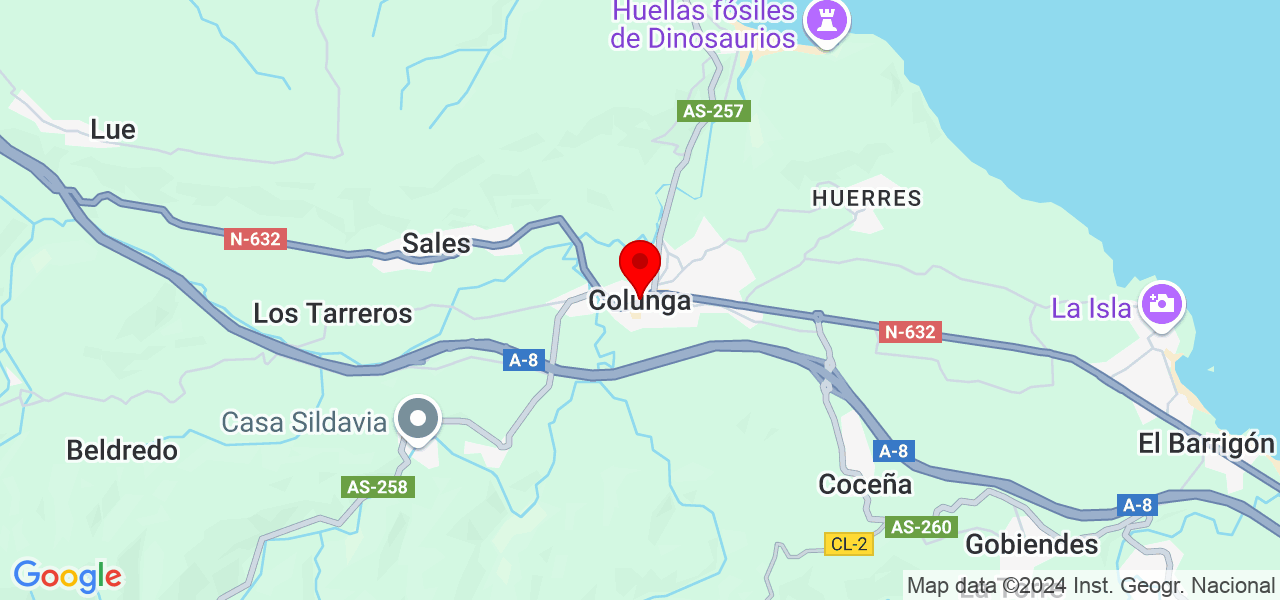 Shalom yoga - Principado de Asturias - Colunga - Mapa