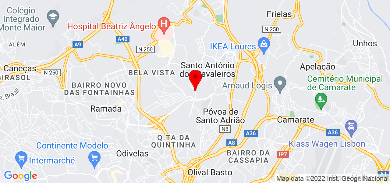 Bruno Coelho - Lisboa - Loures - Mapa