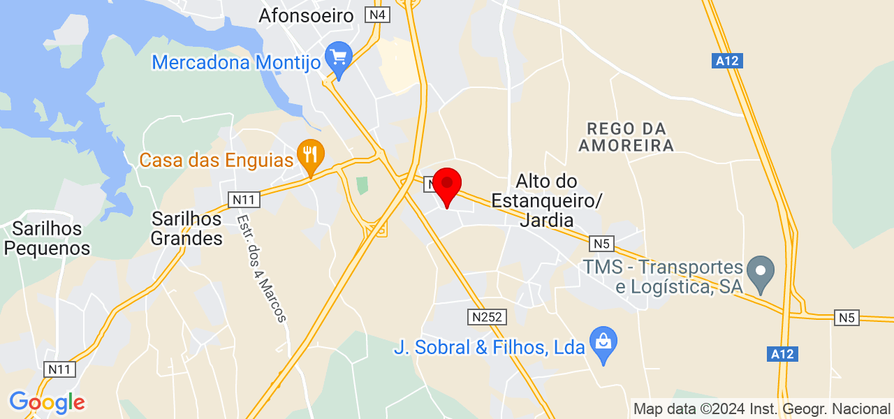 Aquapolis Aluguer Insufl&aacute;veis - Setúbal - Montijo - Mapa