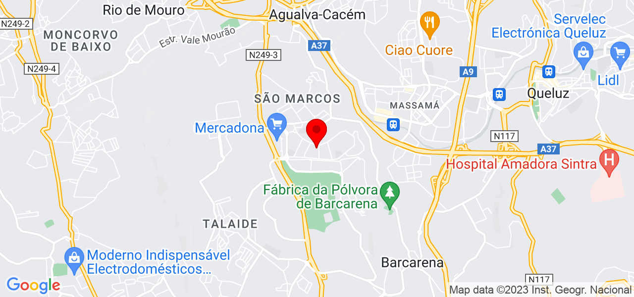 M&aacute;rio Filipe - Lisboa - Sintra - Mapa